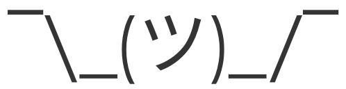 ASCII shrug symbol